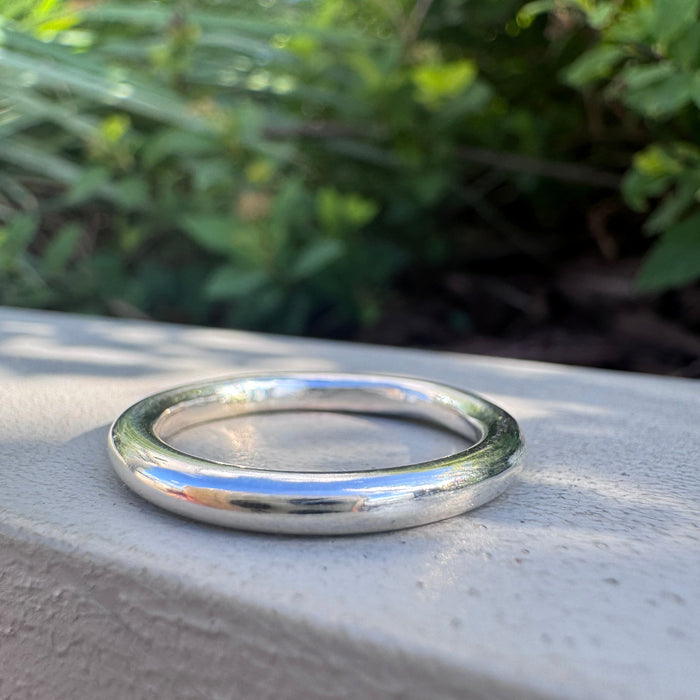 chunky silver stacking ring